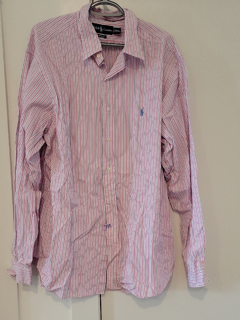 Ralph Lauren Pink & White Vertical Stripe Button-Down Shirt